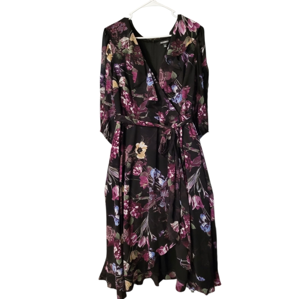 Roz & Ali floral chiffon midi dress - 14. S49 - Picture 8 of 11